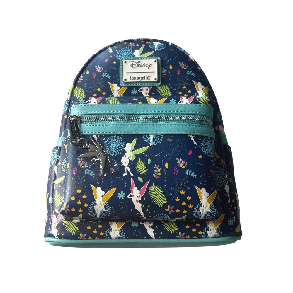 Disney Loungefly Tinkerbell Peter Pan Glow in the Dark Mini Backpack Navy Teal